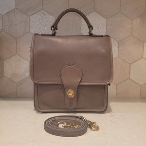 Vintage Coach Station Bag - Taupe